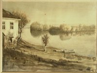 Картина " Дубно. Річка Іква" 1965 р.