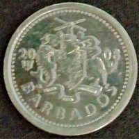 Монета Барбадосу 10 центів 2008 р.